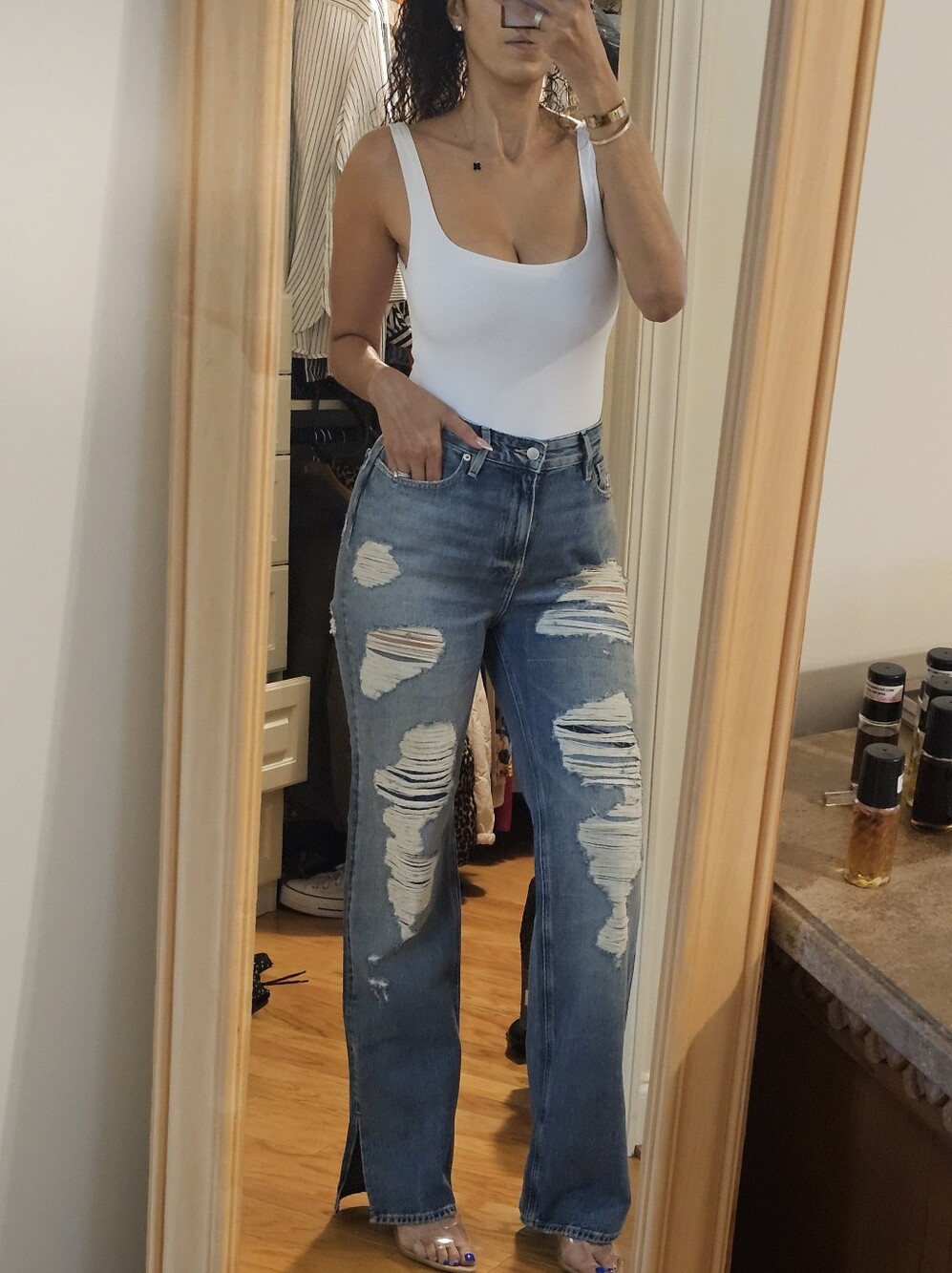 Good American Khloe Jean Size 6/8 Worn 1x Retail $178 SOLD OUT-agolde-revolve